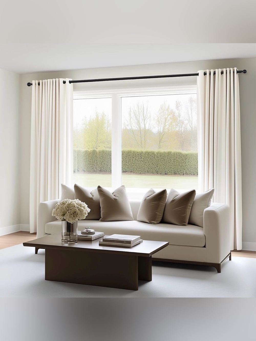 8 Ivory Curtain Panels